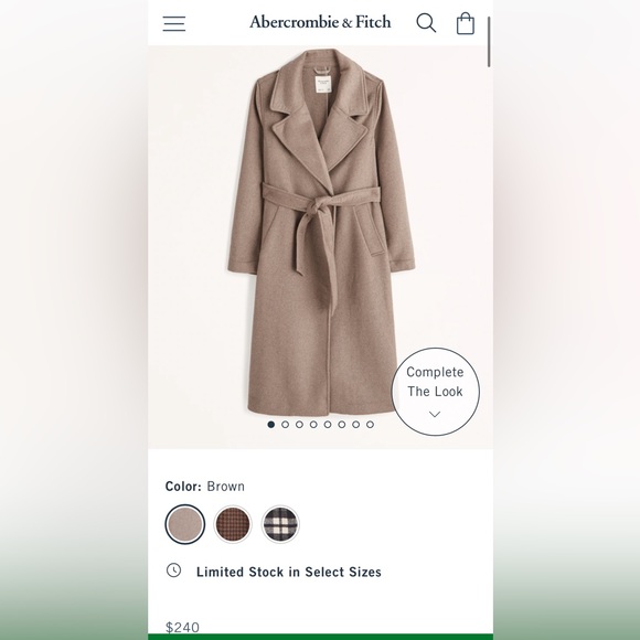 Abercrombie & Fitch Wool-Blend Blanket Coat - Picture 6 of 6